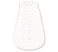 Amazing Baby by Swaddledesigns, Saquito de Dormir de Algodón con Cremallera de 2 Vías, Pequeños Lazos, Rosado, Pequeño, 0-6 Meses