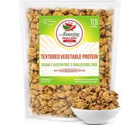 Amazing Chiles & Spices Proteína vegetal texturizada (TVP), bolsa de 1 libra, trozos de proteína vegana a base de plantas naturales, sin OMG y sin gluten, sin colesterol