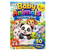 Amazing Coloring Book for Kids Ages 4-8: Cute Animals, Fun and Easy Coloring Pages for Creative Boys and Girls