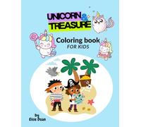 Amazing coloring pages for Kids: unicorn, treasure hunt, animal fun and creative page