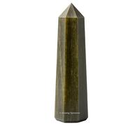 Amazing Gemstone Golden Sheen - Torres de cristal de obsidiana ~ Obelisco de punto curativo natural para reiki y rejilla (2 a 3 pulgadas)