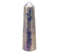 Amazing Gemstone Hackmanite - Torres de cristal de sodalita fluorescente ~ Obelisco de punto de curación natural para reiki y rejilla (2 a 3 pulgadas)