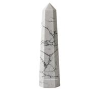 Amazing Gemstone Howlite Crystal Towers ~ Obelisco de punto curativo natural para reiki y rejilla (2 a 3 pulgadas)