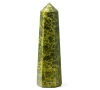 Amazing Gemstone Torres de cristal de turmalina verde en matriz ~ Obelisco de punto de curación natural para reiki y rejilla (2 a 3 pulgadas)