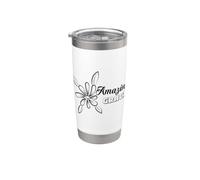 Amazing Grace Christian Floral Faith Vaso térmico de acero inoxidable de doble pared