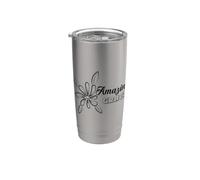Amazing Grace Christian Floral Faith Vaso térmico de acero inoxidable de doble pared