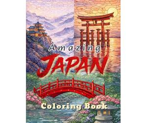 Amazing Japan on Stained Glass: A Relaxing Stained Glass Coloring Book of Japan - Landscapes, Shrines, Temples, Castles, Pagodas, Sakura, Nature & Cultural Landmarks for Stress Relief