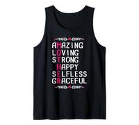 Amazing Loving Strong Happy Selfless Graceful Mother Day Camiseta sin Mangas