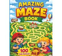 Amazing Maze Book: 100 Maze Games | 8.5 * 11 Book Size | Grate for kids | Solutions on next page