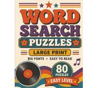 Amazing Music Word Search Large Print: 80 Easy Music Word Search Puzzles with Big Fonts for Adults and Seniors