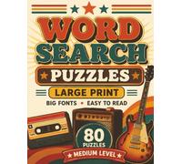 Amazing Music Word Search Large Print: 80 Medium Music Word Search Puzzles with Big Fonts for Adults and Seniors