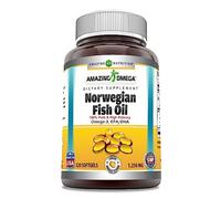 Amazing Omega Norwegian Fish Oil 1250mg 120 Softgels Orange Flavor