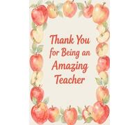 Amazing Teacher Notebook (5.5x8.5): Compact Lined Notebook with Watercolor Apple Design for Notes and Everyday Writing