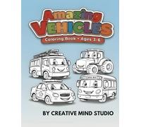 Amazing Vehicles Coloring Book: Excavators, Helicopters & School Buses - 70 Pages (35 Coloring + 35 Blank) - Single-Sided to Prevent Bleed-Through - Perfect for Kids Ages 3-6