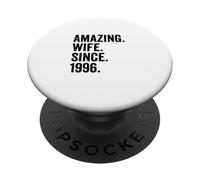 Amazing Wife Since 1996 | 30 Aniversario de Boda 30 años PopSockets PopGrip Adhesivo