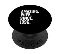 Amazing Wife Since 1996 | 30 Aniversario de Boda 30 años PopSockets PopGrip Adhesivo