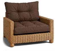 Amazinggirl Cojín Lounge Muebles Jardín - Cojín de Asiento 50x50 cm Respaldo Rattan Ideal para balcón terraza salón Exterior Confort Acolchado Grueso Duradero Marrón