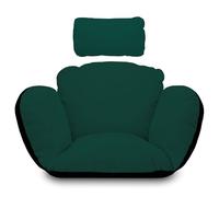 Amazinggirl Cojín para Silla Colgante de jardín - Gran cojin Redondo para Silla Colgante sillón papasan y Columpio Asiento Acolchado Ideal para Interior y Exterior Comodidad y Relax Verde B