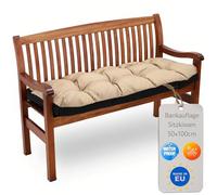 Amazinggirl Cojines para Banco Exterior y Interior 100 x 50 cm - Cojin banca para Jardin Grandes Almohada para palets terraza balcón y Patio Cojín para Asiento Beige
