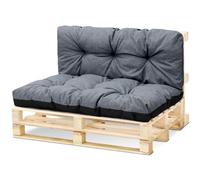 Amazinggirl Cojines para palets Exterior 120x40 cm - Cojín por Palet o Cojin jardín por Banco terraza balcón y Patio Almohada para Asiento en Jardin 120 x 40 Gris