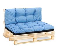 Amazinggirl Cojines para palets Exterior 120x80 cm - Cojín por Palet o Cojin jardín por Banco terraza balcón y Patio Almohada para Asiento en Jardin 120 x 80 Azul Cielo