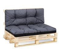 Amazinggirl Cojines para palets Exterior 40 x 120 cm - Cojín por Palet o Cojin jardín por Banco terraza balcón y Patio Almohada para Asiento en Jardin Grafito