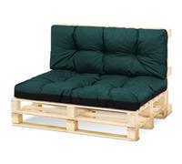 Amazinggirl Cojines para palets Exterior 80 x 120 cm - Cojín por Palet o Cojin jardín por Banco terraza balcón y Patio Almohada para Asiento en Jardin Verde