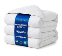 Amazinggirl Edredon para Cama 105 Relleno nórdico Verano 140 x 200 cm Edredones nórdico para Camas Edredón Acolchado Colcha de Microfibra Conjunto: 2 X edredón Blanco Oeko-Tex