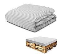 Amazinggirl Funda para colchón de Suelo de cojín de Paleta de Tablero de Espuma Funda: 120x80 cm - Ideal para Muebles de Paleta y Cama Gris Claro Lincoln