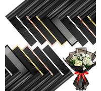 AmazingSpark 100 hojas de papel de regalo de flores negras de 5 estilos, impermeable, para ramo de flores, suministros de ramo de floristería, embalaje para boda, graduación, cumpleaños, día de la