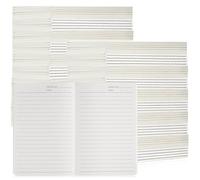 AmazingSpark 100 Pcs A5 Kraft Paper Notebooks Lined Journal Bulk 8.3 x 5.5 Inches Composition Notebooks Cover Diary 60 Pages Notepad for Travel Student School Office Supplies (White)