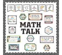 AmazingSpark Cuaderno de composición, juego de tablón de anuncios de matemáticas, decoración de aula, recortes de papel de matemáticas, decoración de tablero de anuncios de regreso a la escuela