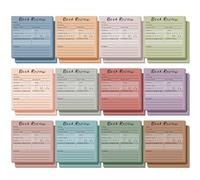 AmazingSpark Morandi - Paquete de 24 mini notas adhesivas para reseñas de libros, 720 hojas, regalos de club de libros, artículos de lectura, rastreador de lectura autoadhesivo para lectores, gusanos