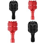 Amazleer 4 calcomanías para controlador de dron, repuesto para DJI Mini 3 Pro, Mini 4 Pro, Air 3, Mavic 3 Pro, RC Smart Controller aleación de aluminio (negro y rojo)