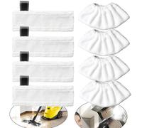 Amazleer 8 piezas accesorios para limpiador de vapor Kär-cher SC1 SC2 SC3 SC4 SC5 SV7, juego de paños de microfibra (4 paños de suelo + 4 fundas de tela) (8 paños de microfibra)