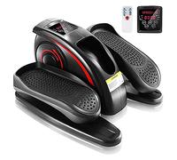 AMAZOM Entrenador De Máquina Elíptica Eléctrica, Ejercitador De Pedal para Bicicleta Debajo del Escritorio, Mini Bicicleta Estática para Pedder De Piernas Portátil con Monitor De Pantalla,Negro