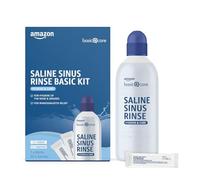 Amazon Basic Care Kit de enjuague sinusal con solución salina, 1 botella y 30 sobres