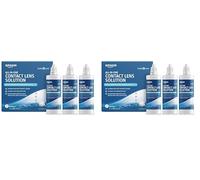 Amazon Basic Care Solución única con hialuronato sódico para lentes de contacto blandas, 3 x 360ml (Paquete de 2)