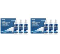Amazon Basic Care Solución única para lentes de contacto blandas, 3 x 360ml (Paquete de 2)