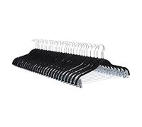 Amazon Basics 24unidad Perchas de terciopelo para faldas, Color negro