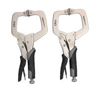 Amazon Basics Abrazadera metálica de 11-inch, 2 Unidad, Paquete de 1, Negro/Plateado