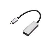 Amazon Basics Adaptador unidireccional de aluminio USB-C (fuente) a DisplayPort (pantalla) (4K a 60 Hz), compatible con Thunderbolt 3, gris