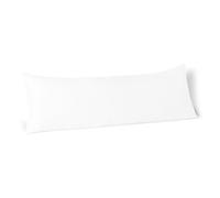 Amazon Basics Almohada Corporal Larga, Cojín de Microfibra Hipoalergénica para Embarazo y Maternidad, Dormir Abrazado de Lado, Soporte de Espalda y Cuello, 50 x 135 cm, Blanco