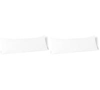 Amazon Basics Almohada Corporal Larga, Cojín de Microfibra Hipoalergénica para Embarazo y Maternidad, Dormir Abrazado de Lado, Soporte de Espalda y Cuello, 50 x 135 cm, Blanco (Paquete de 2)