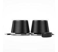Amazon Basics Altavoces de ordenador con Bluetooth y USB, luz azul, Black