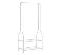 Amazon Basics Armario con dos estantes inferiores, blanco, 75 x 36.5 x 150 cm (L x W x H)