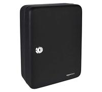 Amazon Basics Armario de seguridad para llaves, acero, con cerradura, para 48 llaves, Negro, 19.99 x 17.78 x 24.89 cm