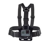 Amazon Basics Arnés de Pecho Ajustable para GoPro y Cámaras de Acción, Ligero y Cómodo, Negro