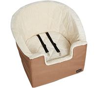 Amazon Basics Asiento Elevador para Mascotas, Estilo Cubo, Beige Bronceado