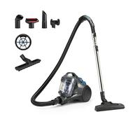 Amazon Basics Aspirador sin Bolsa Cilíndrico 1.3L Compacto Ligero con Boquilla Triple Acción, Filtro HEPA, 850W, para Alfombras y Suelos Duros, Gris